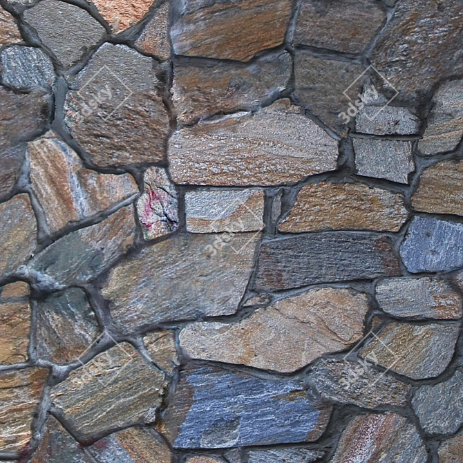 Seamless 4K Natural Stone 3D model image 3