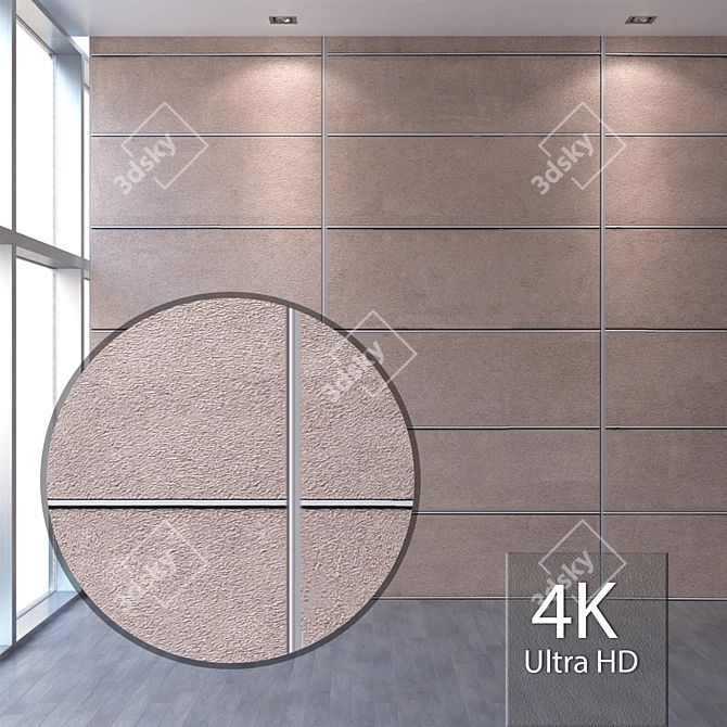 Seamless 4K Facade Covering 3D model image 1