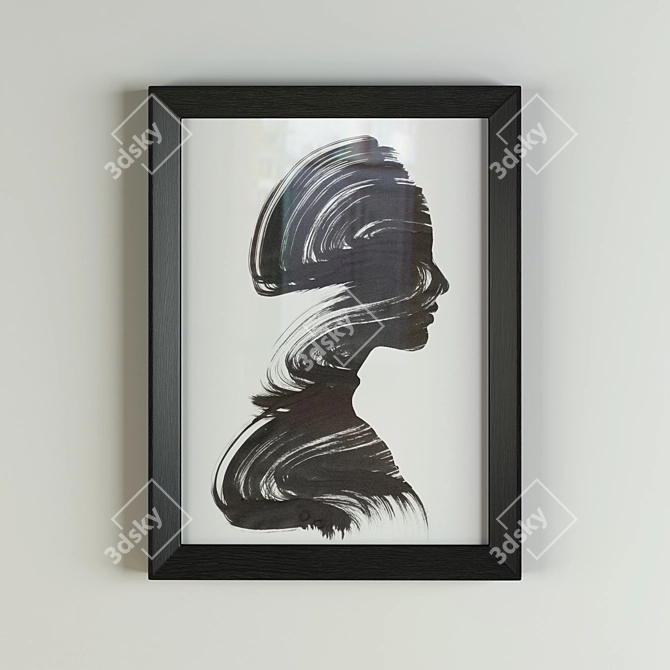 Elegant Black Frame: Max, FBX, V-ray 3D model image 1