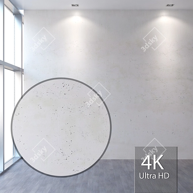 Seamless 4K Plaster Texture 3D model image 1