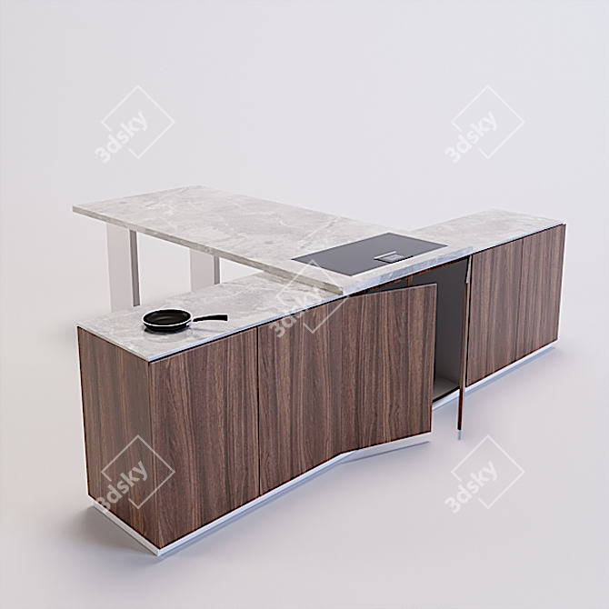 3DMAX Kitchen Cabinet FBX 3D model image 1