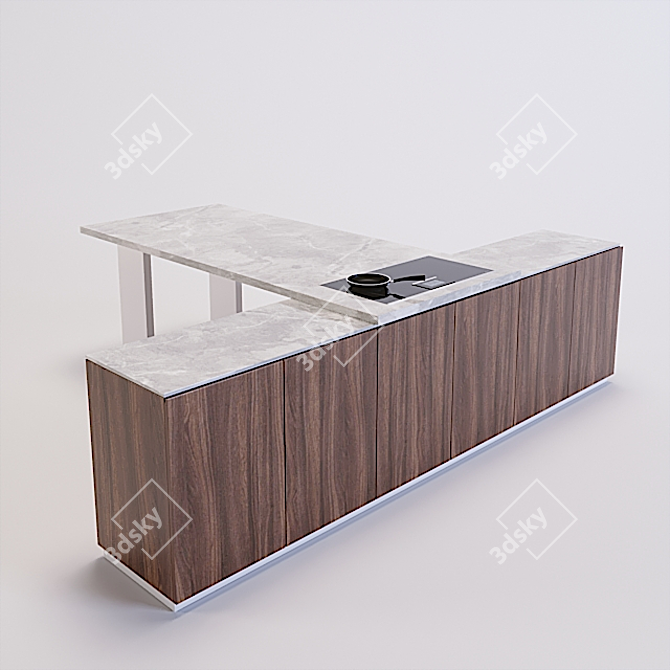 3DMAX Kitchen Cabinet FBX 3D model image 2