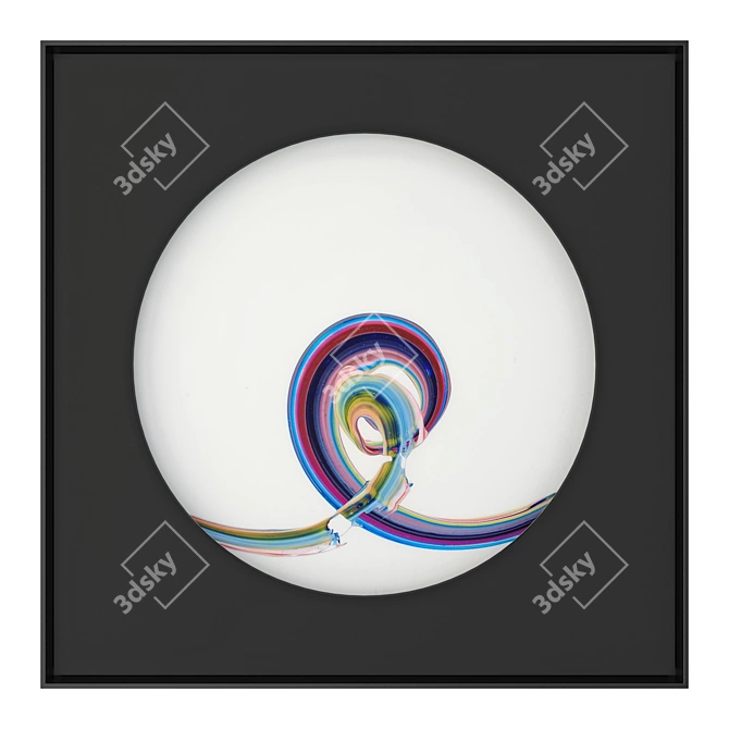 Contemporary Circles Abstract Paintings 3D model image 3