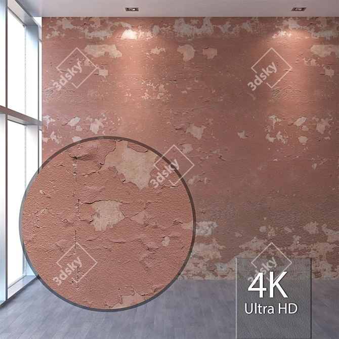 Seamless 4K Plaster Texture 3D model image 1