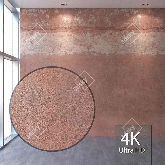 Seamless Plaster Texture in 4K Resolution 3D model image 1