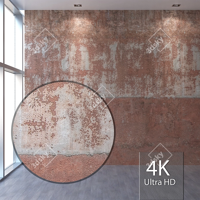 Seamless 4K Plaster Texture 3D model image 1