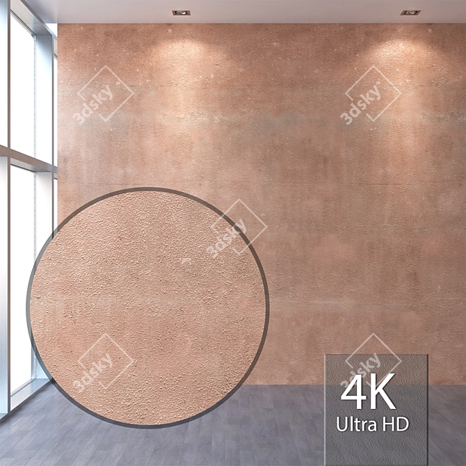 Seamless 4K Plaster Texture 3D model image 1