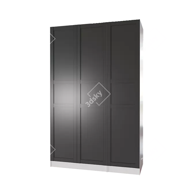 Compact and Stylish Wardrobe Solution 3D model image 1