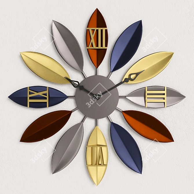 50cm Vintage Wall Clock 3D model image 1