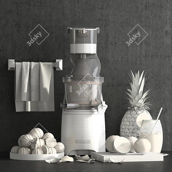 Kenwood JMP800SI Fruit Juicer 3D model image 3