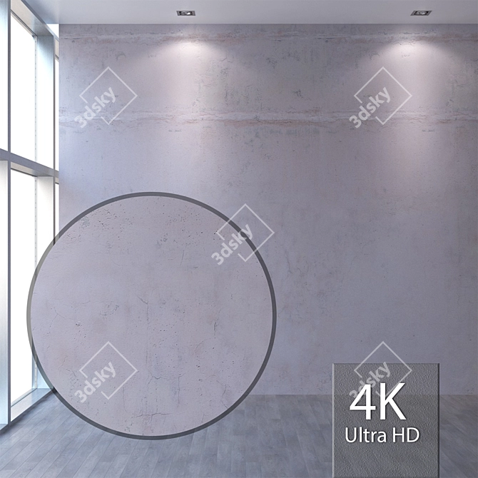 Seamless 4K Plaster Texture 3D model image 1