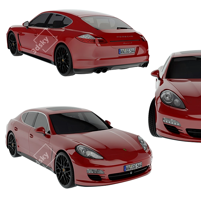 Luxurious Powerhouse: Porsche Panamera S 3D model image 1