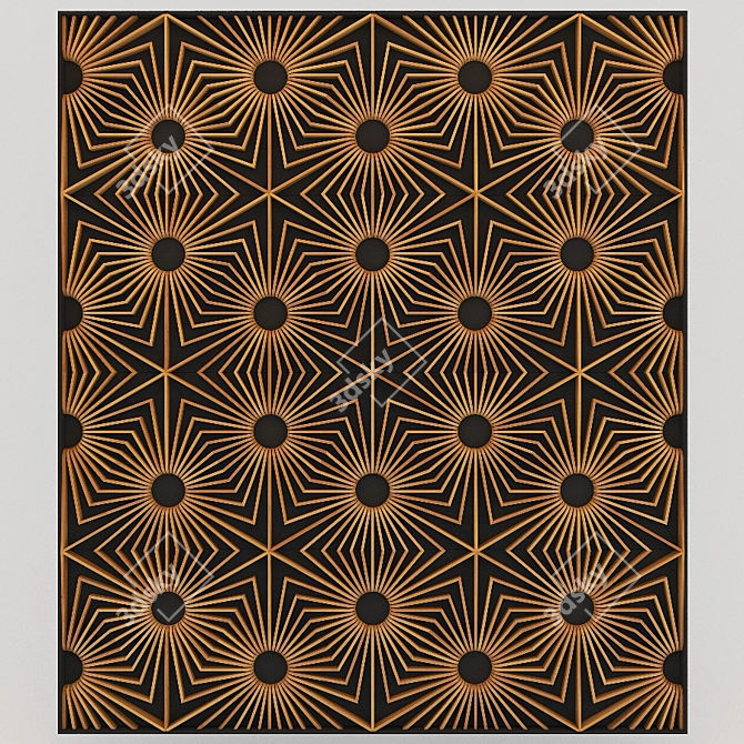 Wooden Wall Panels: Transform Your Space 3D model image 1