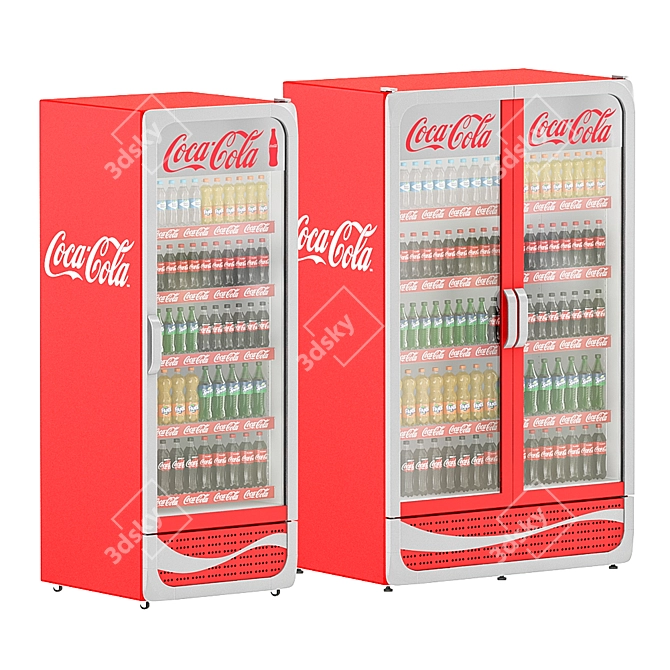 Coca-Cola Branded Cooler: Keep Your Beverages Chilled 3D model image 1