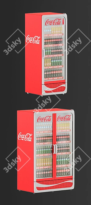 Coca-Cola Branded Cooler: Keep Your Beverages Chilled 3D model image 2