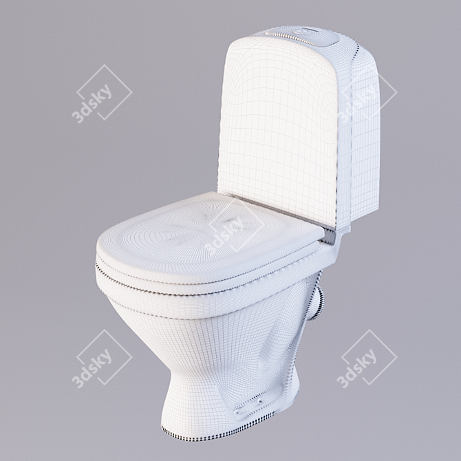 Elegant Sanita Lux Classic Toilet 3D model image 2