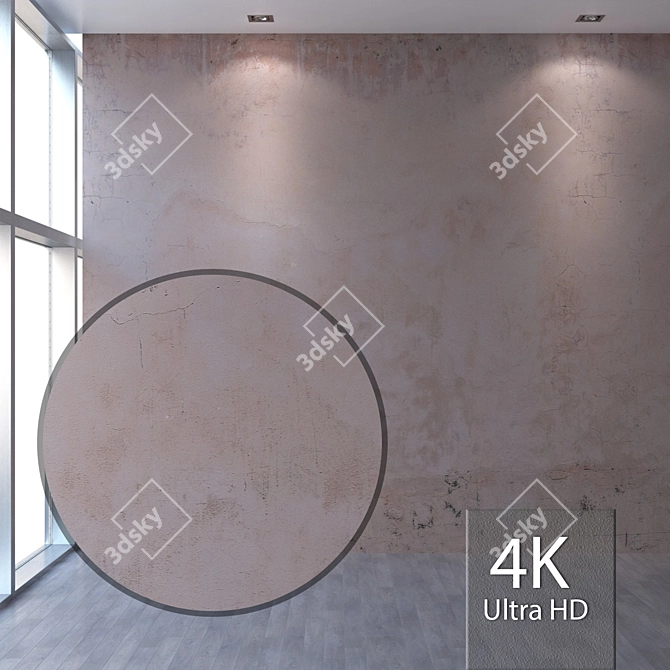 Seamless 4K Plaster Texture 3D model image 1