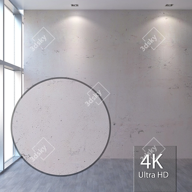 Title: Seamless 4K Plaster Texture 3D model image 1