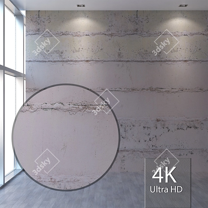 Seamless 4K Plaster Texture 3D model image 1