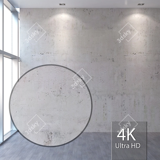 Seamless 4K Plaster Texture 3D model image 1