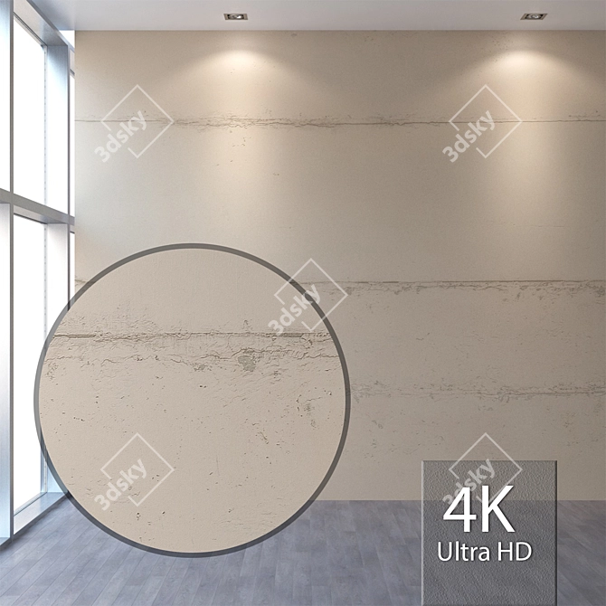 Seamless 4K Plaster Texture 3D model image 1