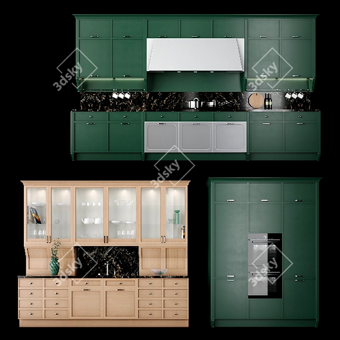 Aster Avenue Home Kitchen Set 3D model image 1