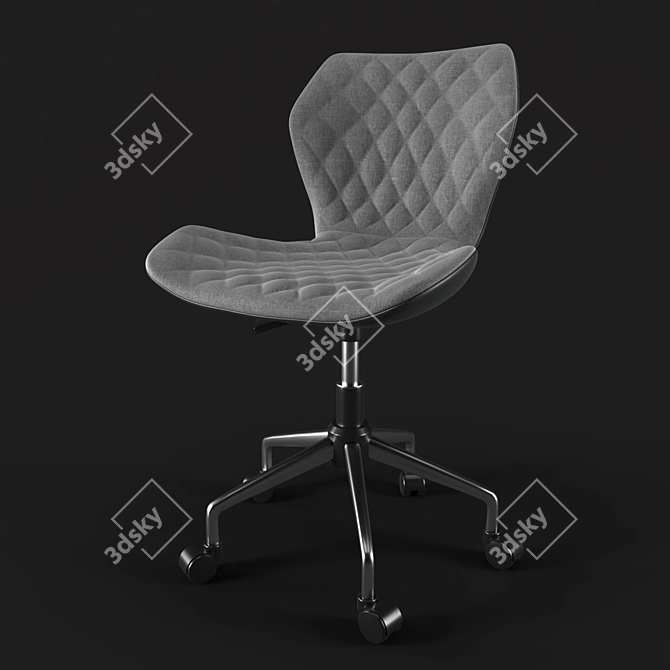 Modern Armless Office Chair 3D model image 2