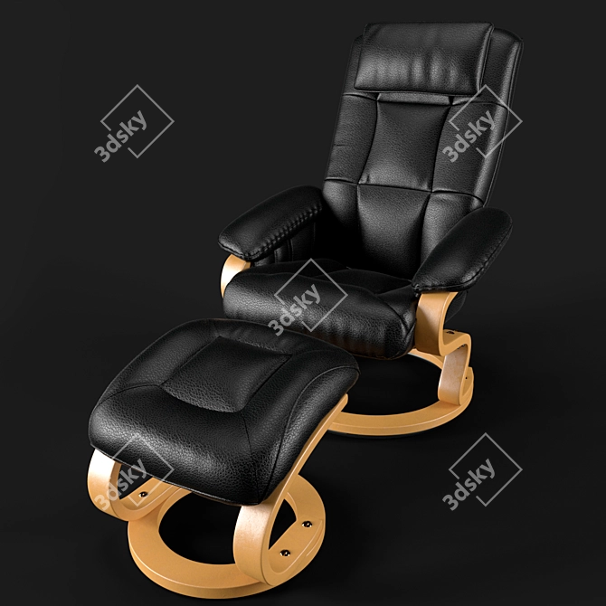 Contemporary Armchair No3 3D model image 3