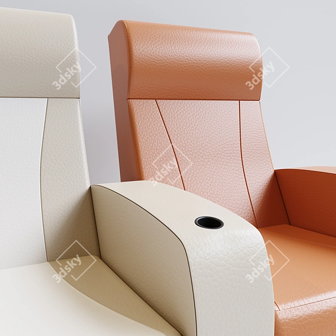 Luxury Home Cinema Seating: Cineak Nero 3D model image 2