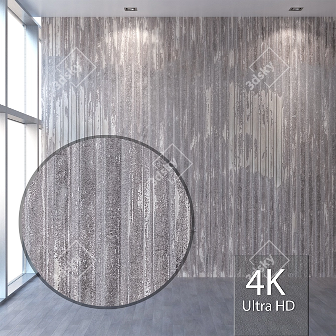 Seamless Metal Wall Panel 3D model image 1