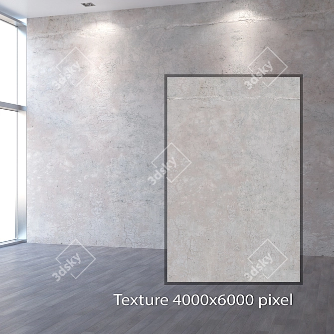 Seamless Plaster 4K Texture 3D model image 2