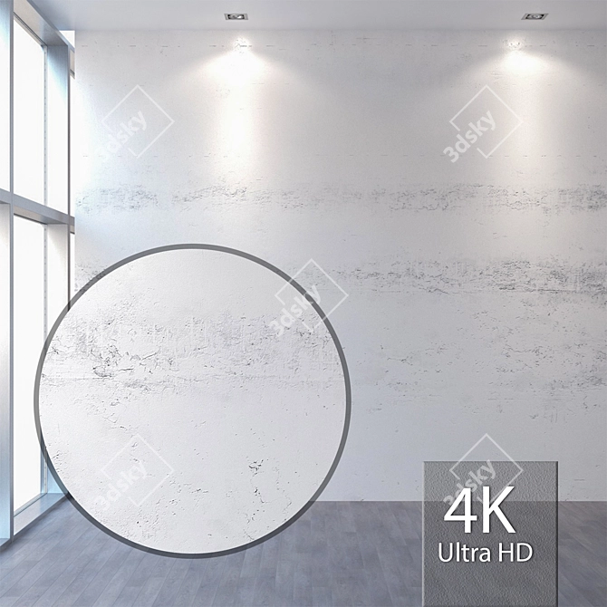 Seamless 4K Plaster Texture 3D model image 1