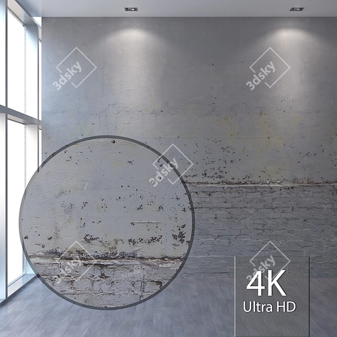 Seamless 4K Plaster Texture 3D model image 1