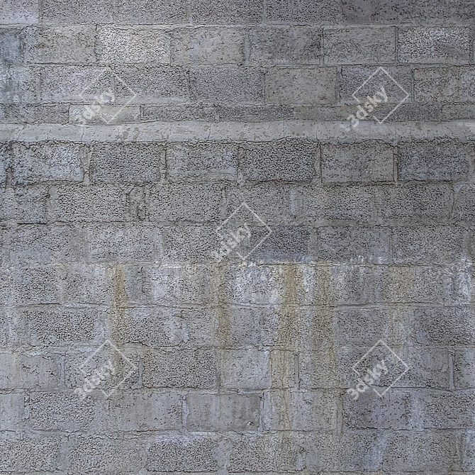 Seamless Concrete Wall Texture 3D model image 3