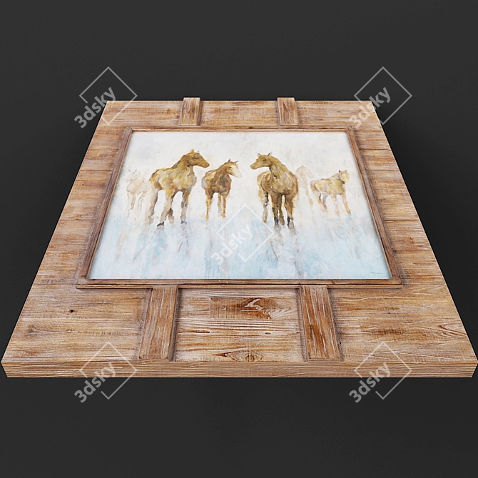 Rustic Barn Art Sculpture 3D model image 3