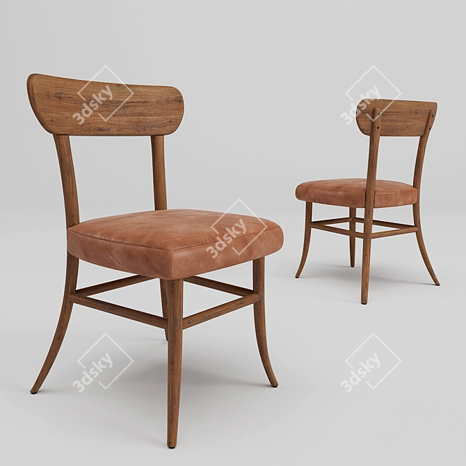 SANSA Dining Chair: Modern Elegance, Timeless Comfort 3D model image 1