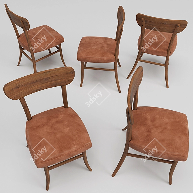 SANSA Dining Chair: Modern Elegance, Timeless Comfort 3D model image 2