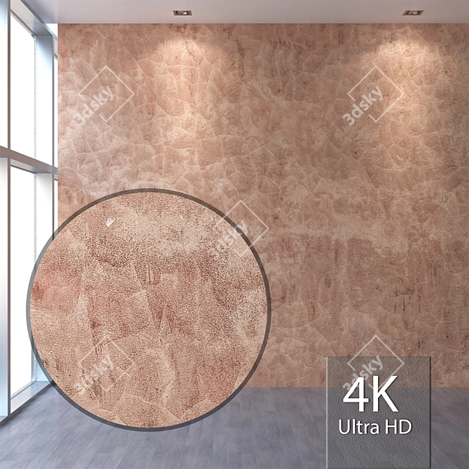 Seamless 4K Plaster Texture 3D model image 1