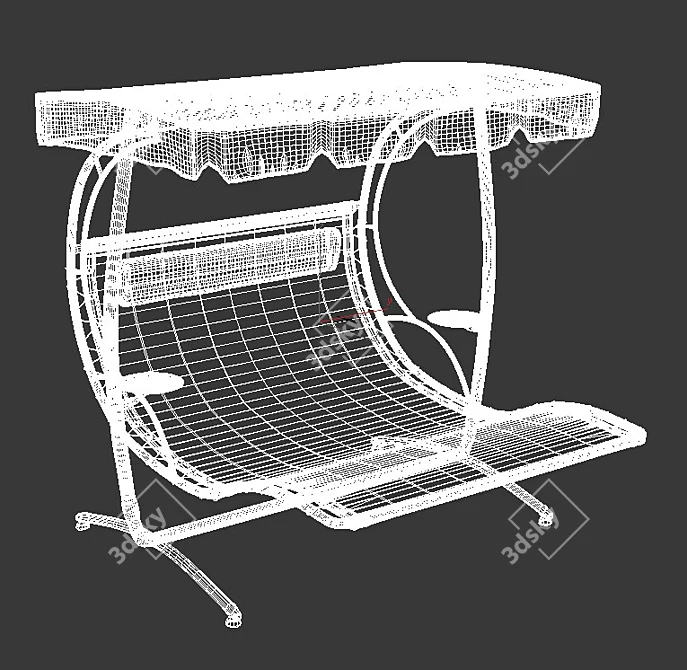 Garden Way Bolly Stand200: Stylish Outdoor Swing Bed 3D model image 3