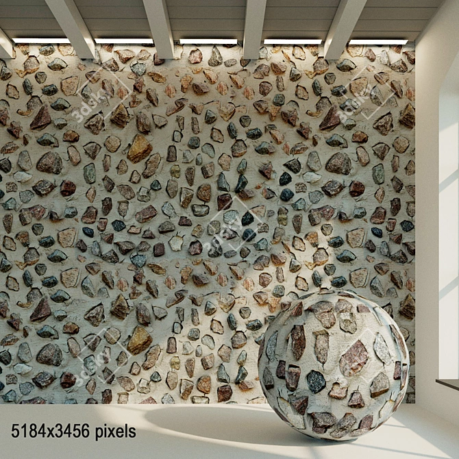 Seamless Stone Texture for 3D Max 3D model image 1