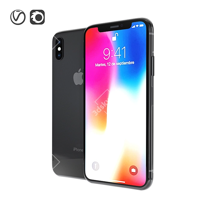 Vibrant Iphone_X VID 3D model image 1