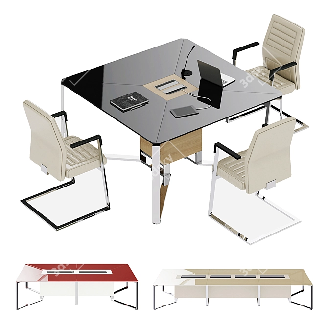 Modern Tables for Productive Meetings 3D model image 1