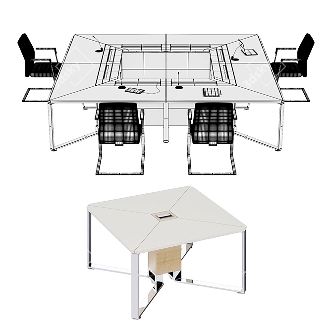 Sleek I-Meet Tables 3D model image 2