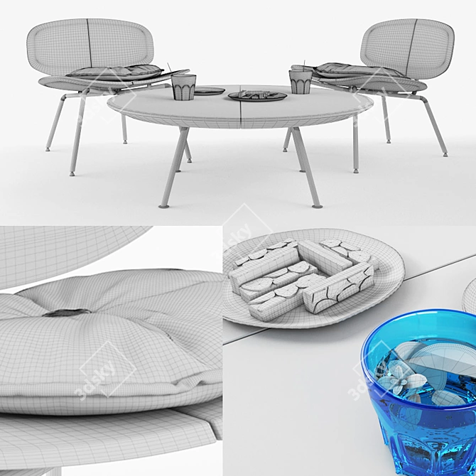 Ethimo Agave Outdoor Lounge Set 3D model image 3