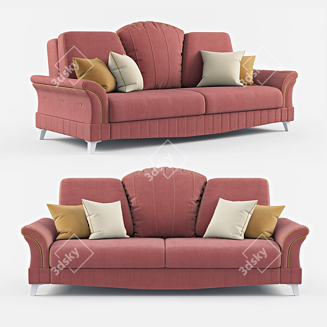 Elegant Monroe Sofa: Perfect Comfort 3D model image 1