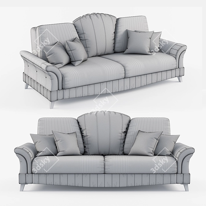 Elegant Monroe Sofa: Perfect Comfort 3D model image 3