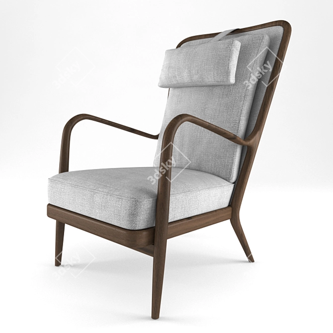 Sleek Agave Mesh Armchairs 3D model image 1