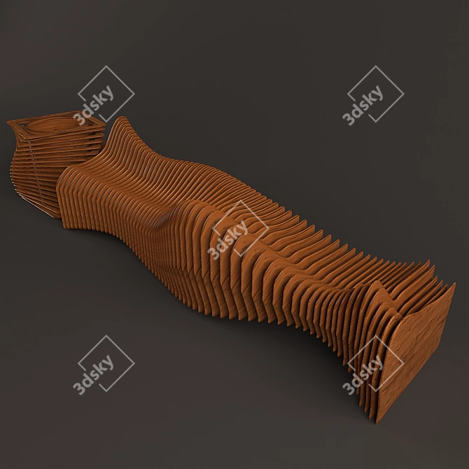  Versatile Parametric Bench 3D model image 1