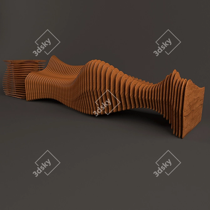  Versatile Parametric Bench 3D model image 2