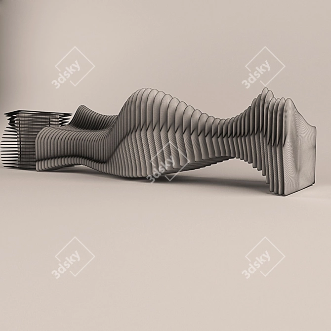  Versatile Parametric Bench 3D model image 3